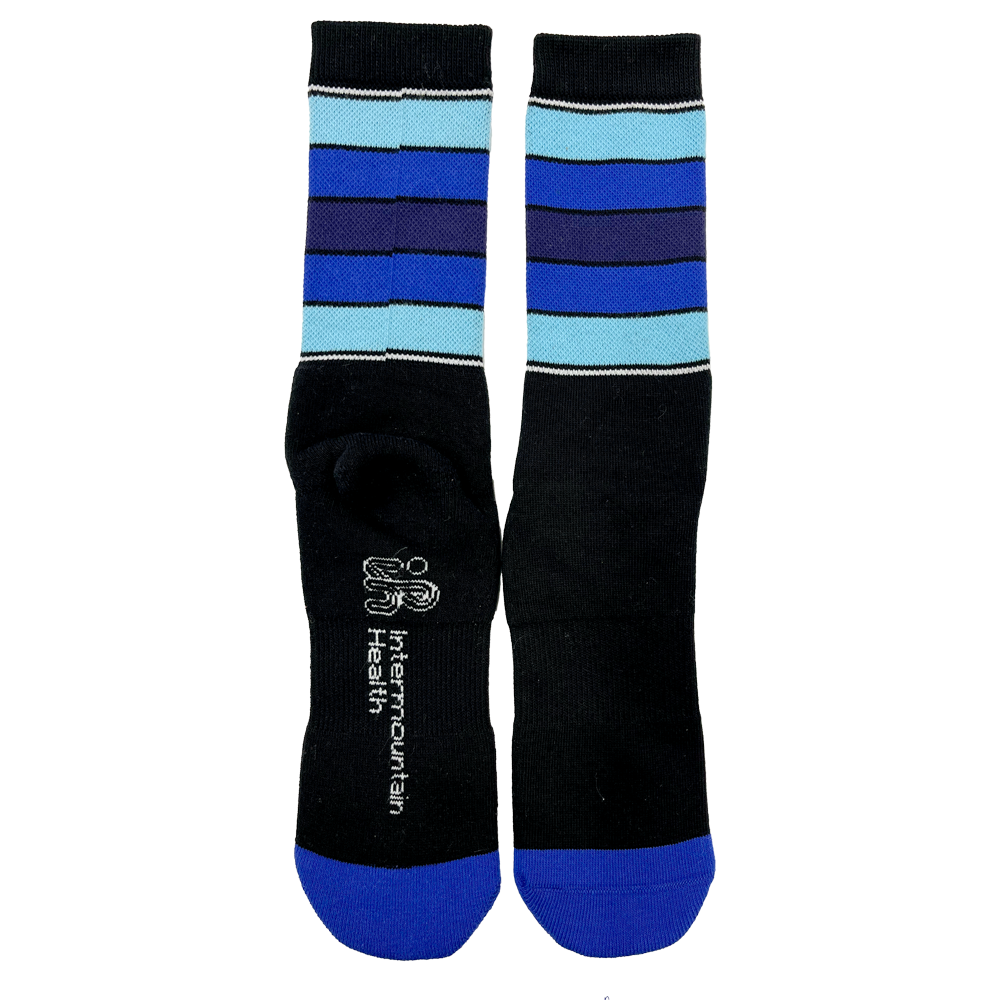 Blue & Black Athletic Socks 
